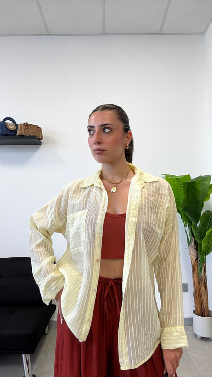 CAMICIA SEMI VELATA “GESSATA”