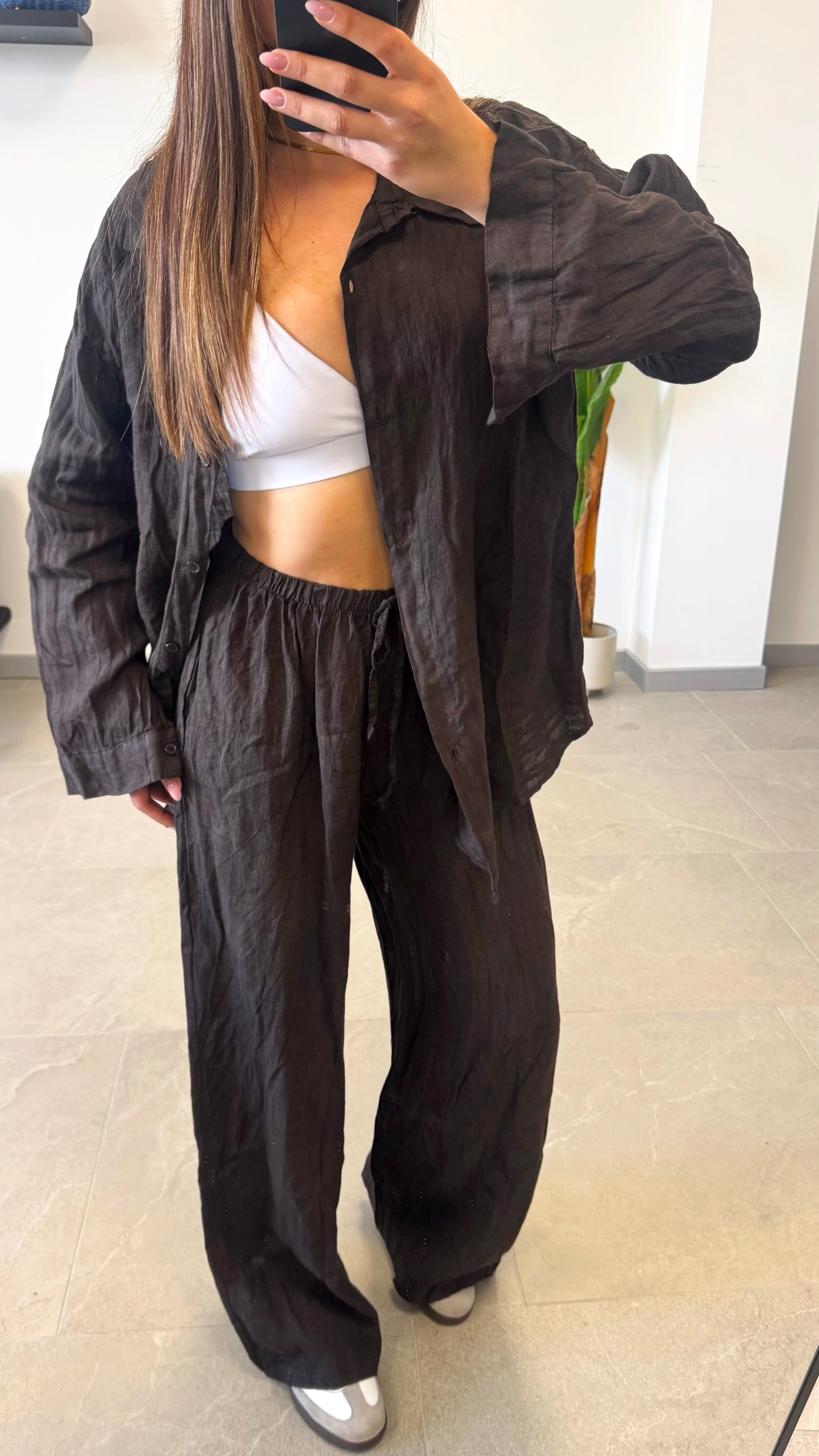 PANTALACCIO IN 100% LINO