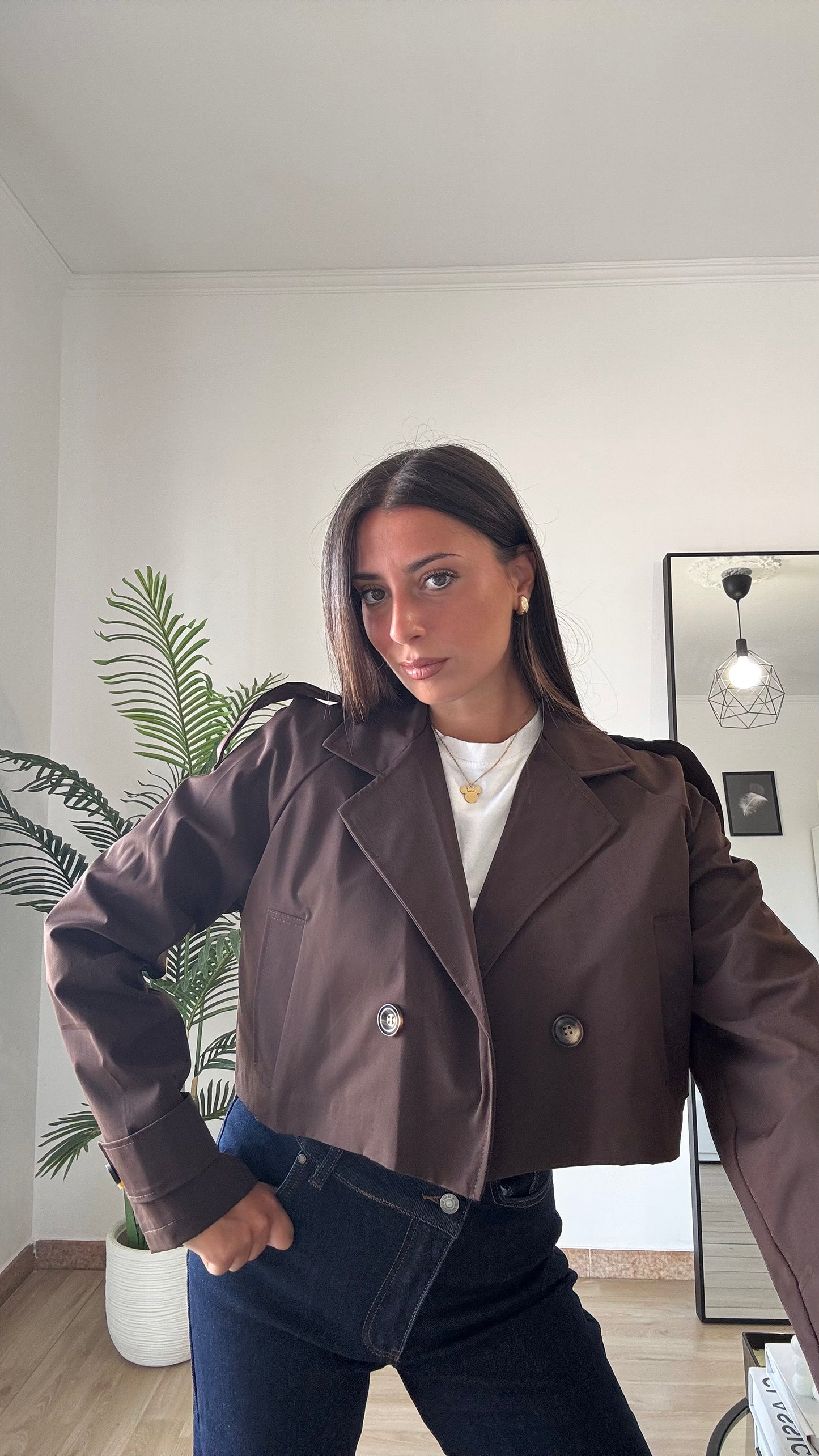 TRENCH CROP “COTONE”