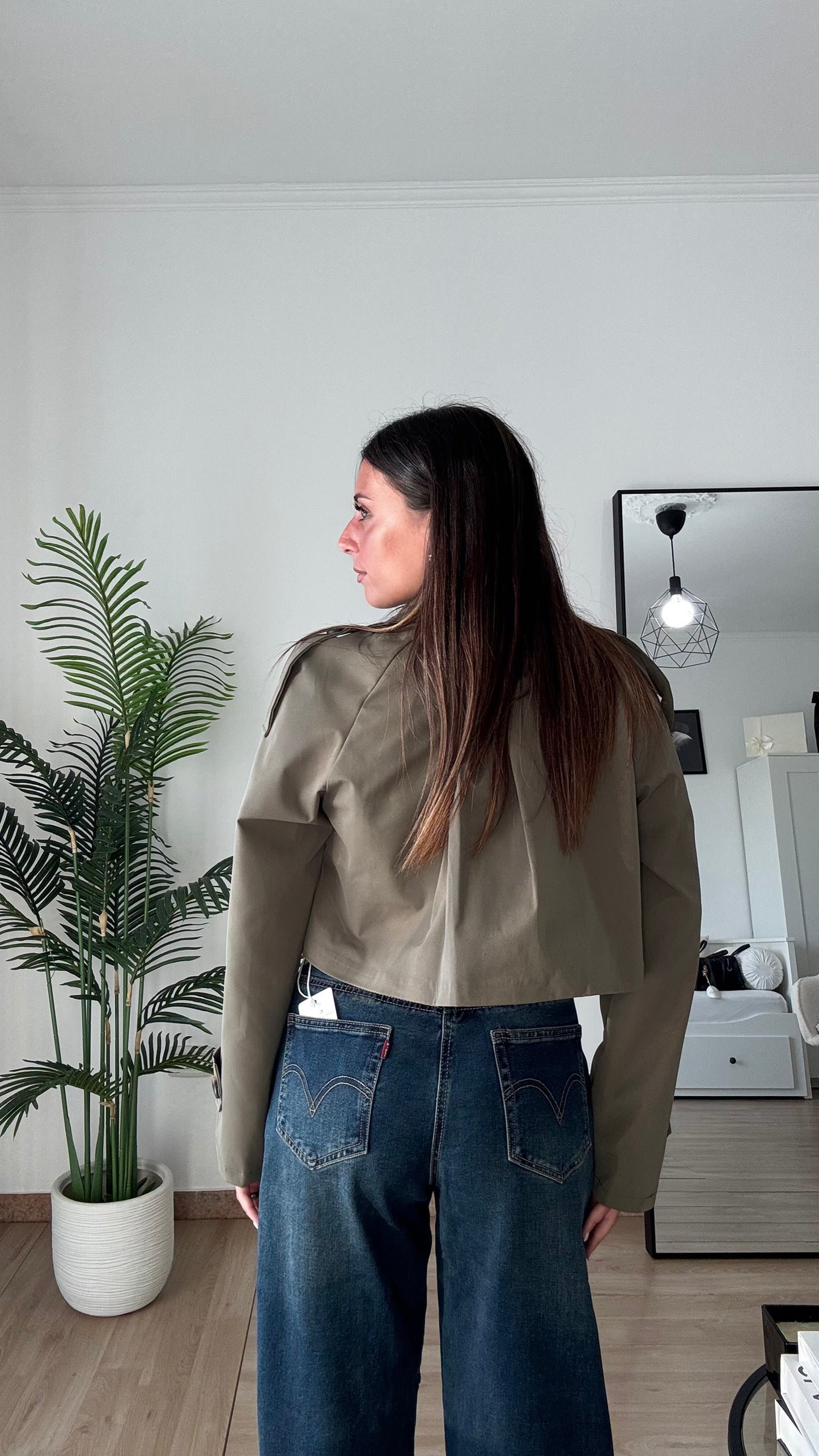 TRENCH CROP “COTONE”