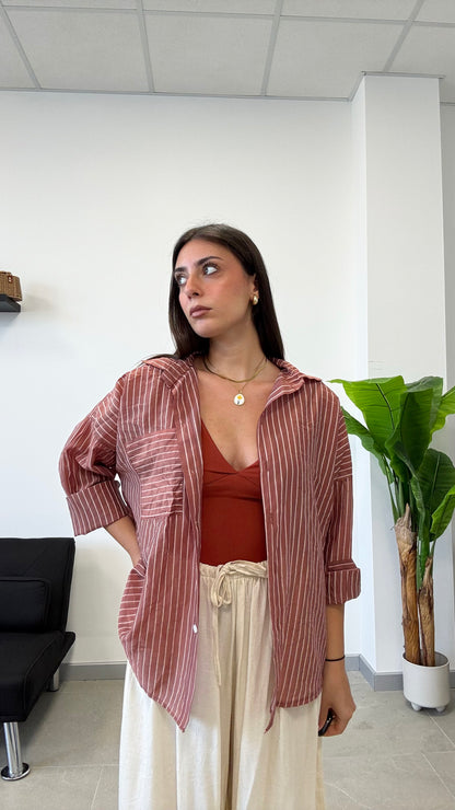 CAMICIA SEMI VELATA “GESSATA”