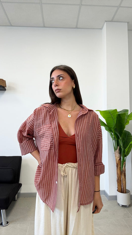 CAMICIA SEMI VELATA “GESSATA”