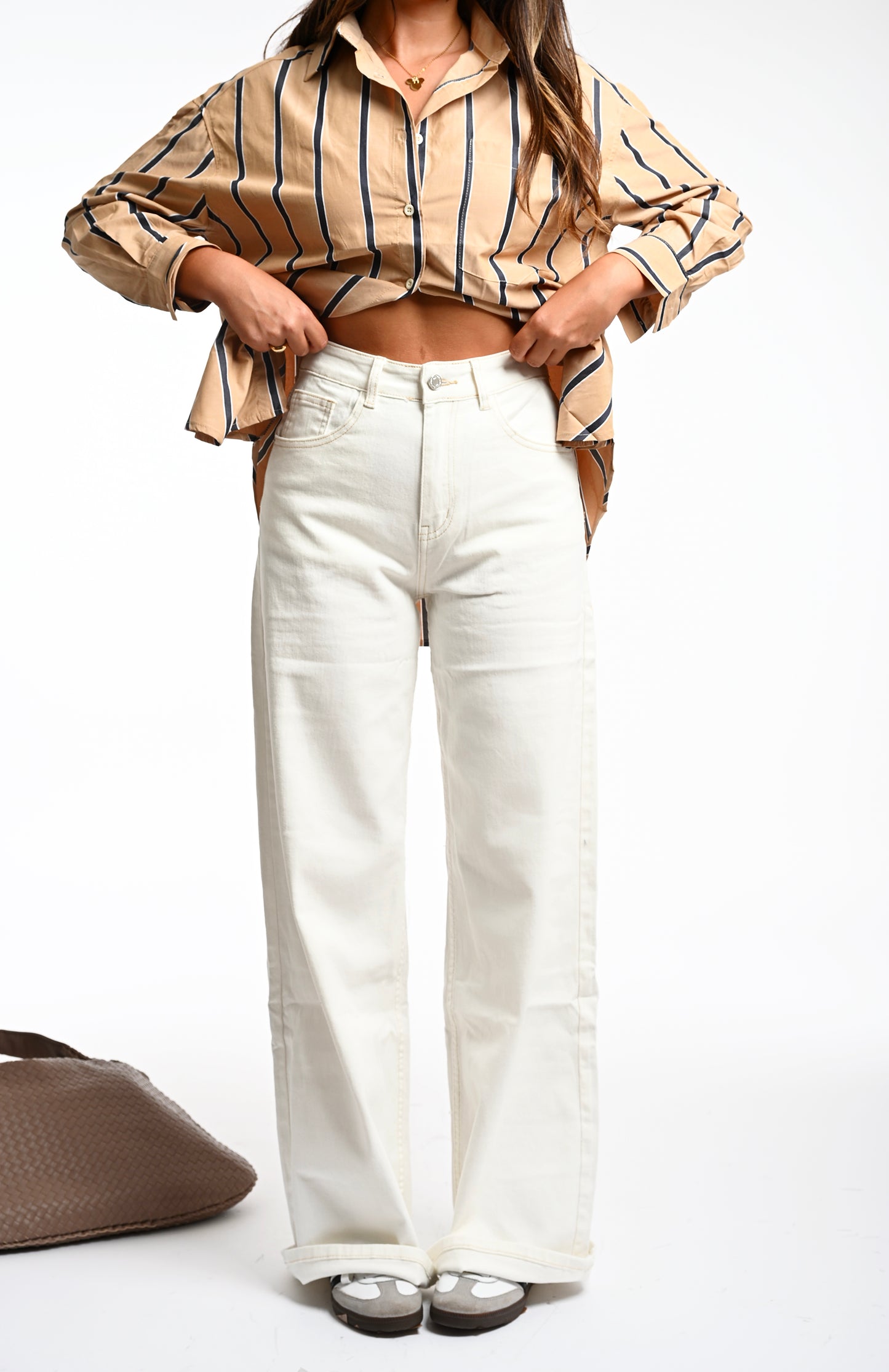 JEANS WIDE LEG “WHITE D5623”