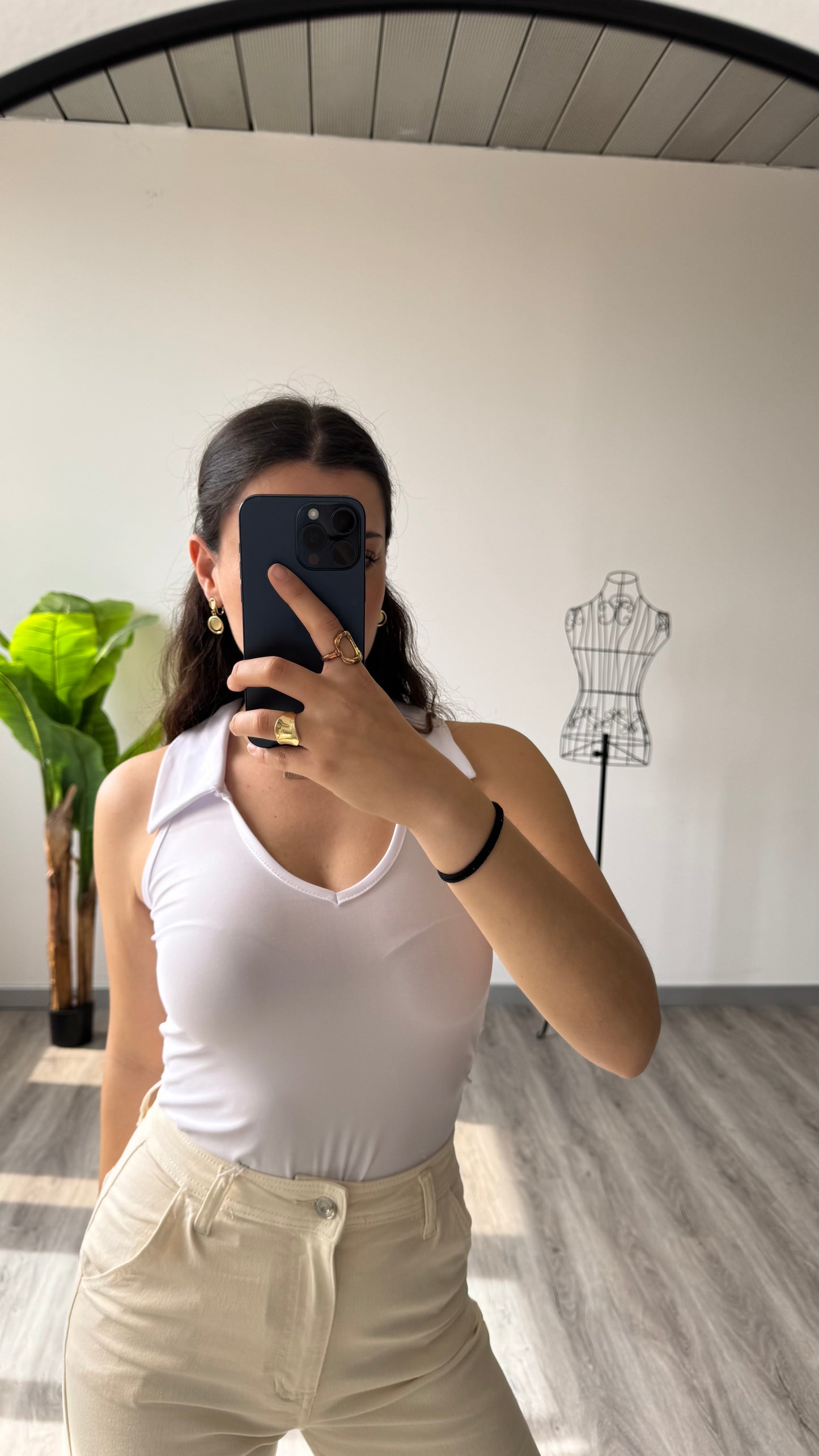 BODY SCOLLO CAMICIA